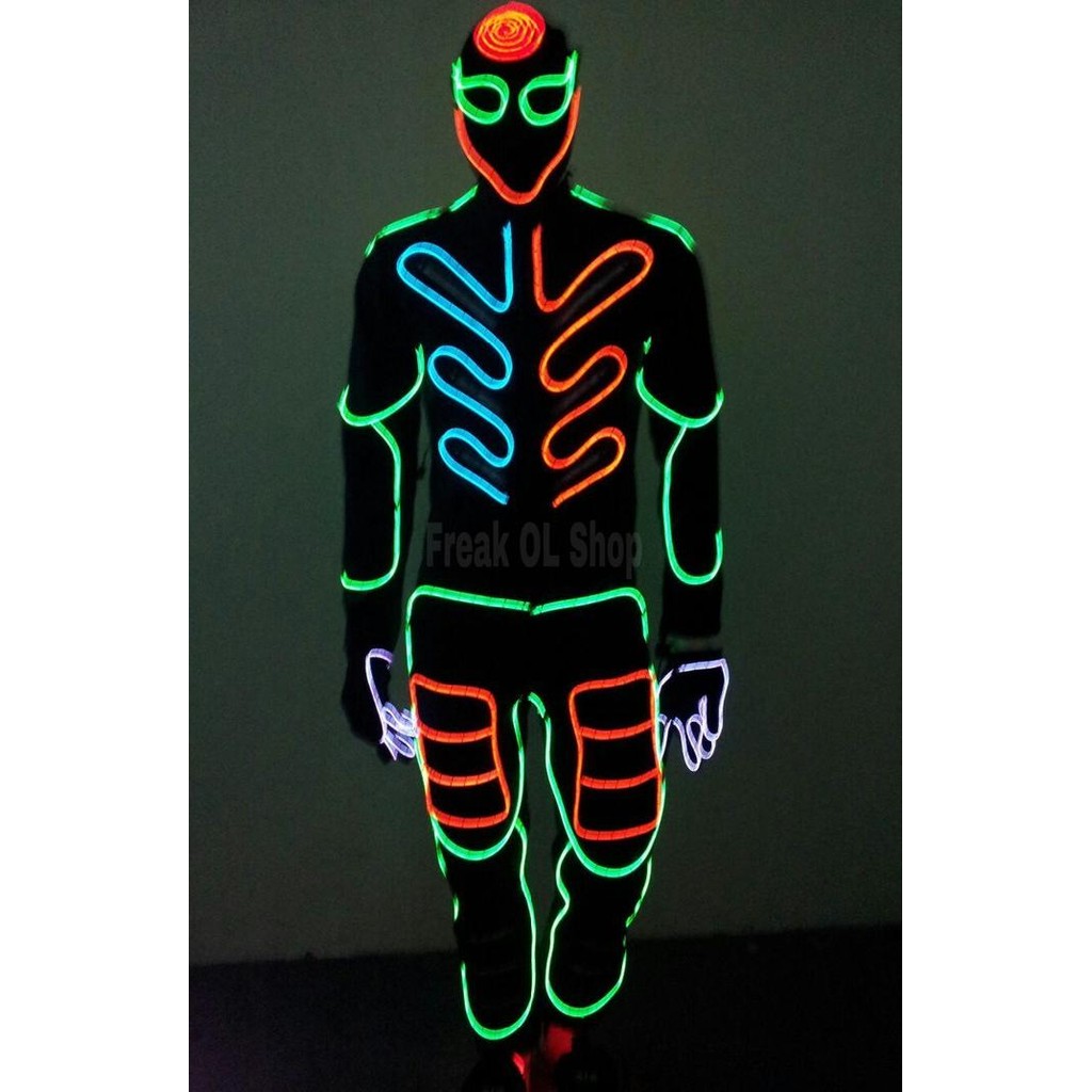 El Wire/Flexible Neon Wire/Led Wire 5 Meter With Power Supply Baterai