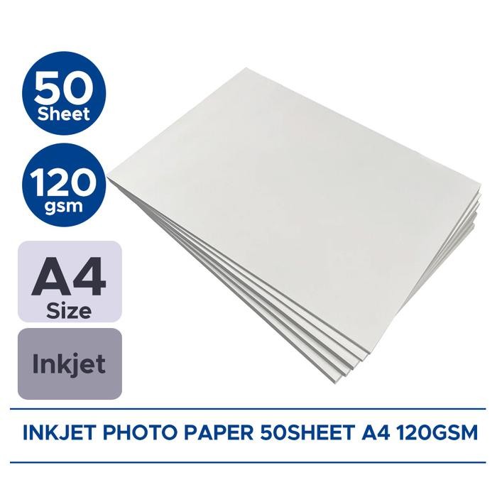 

Kertas Foto Photo Paper Glossy InkJet 50 sheet A4 120 Gsm