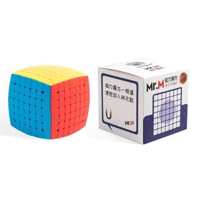 Magic Cube 7x7 Shengshou Mr.M Magnetic Stickerless Puzzle Kubus 7x7 Shengshou Mr M 7x7x7