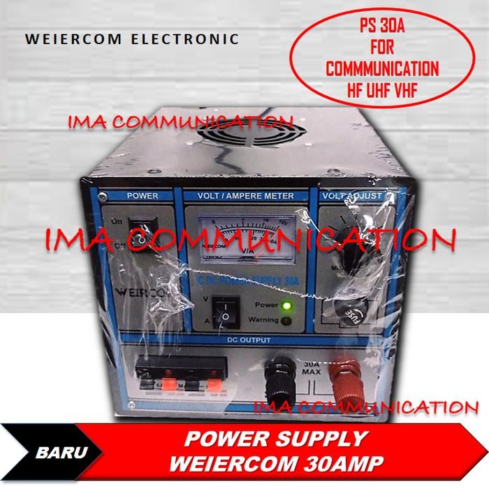 POWER SUPLY WEIRCOM 30A FOR HF UHF VHF ORIGINAL