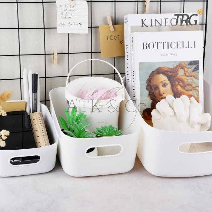 

TRG Plastic Storage Bin Organizer PP SB-57 - Tempat Penyimpanan Keranjang Box Kotak Plastik Putih