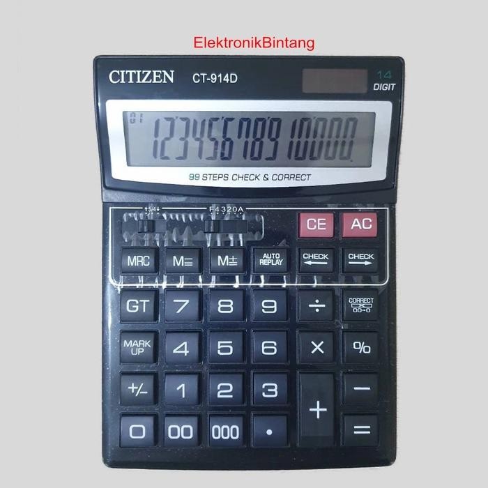 

Kalkulator Citizen CT 914D - Kalkulator Besar - Kalkulator 14 Digit