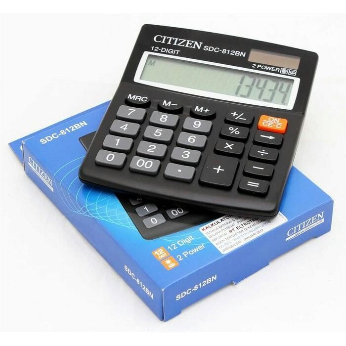 

Kalkulator 12 Digit Angka CITIZEN CT 812 BN Calculator Digital