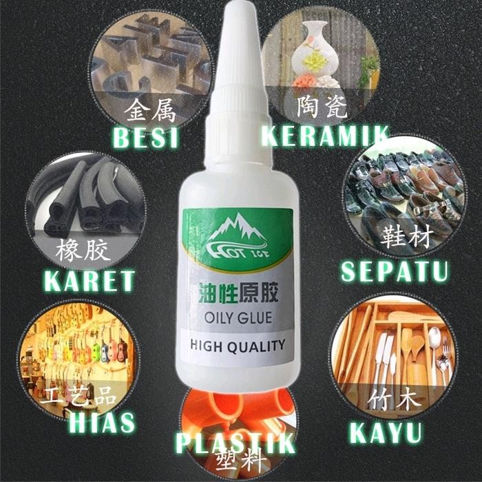 Oily Glue Lem Keramik Lem Super Serbaguna Cairan Super Perekat Kuat Perekat Serbaguna Kayu Keramik