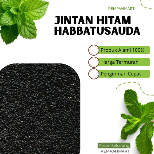 

1kg Biji Jinten Hitam Habbatusauda Premium / Jintan Hitam Black Seed Sehat 1 Kilogram Rempahmart