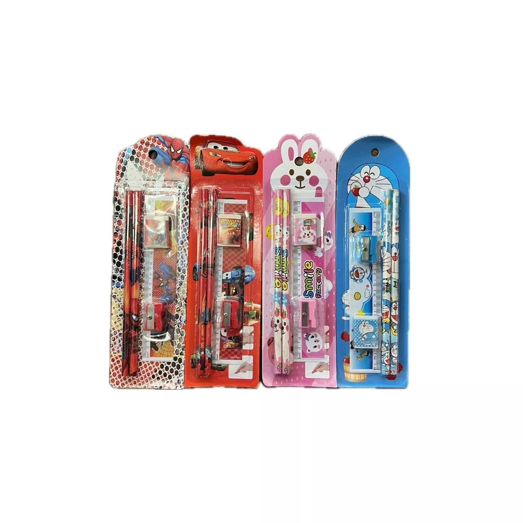 

mei mei Set Alat Tulis Karakter 5in1 Paket Lengkap Alat Tulis Karakter Kartun Lucu