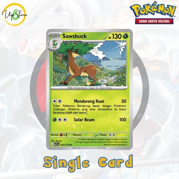 Sawsbuck - 015/172 - Hitam & Putih (sv11s) - Kartu Pokemon Indonesia
