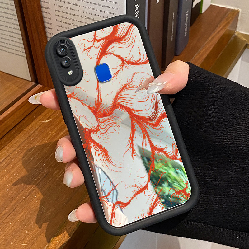 Casing Hp VIVO Y95 Y93 Y93s Y91 Y91i Case Casing Petir biru pola Kesing HP Cesing cermin Kasing Sili