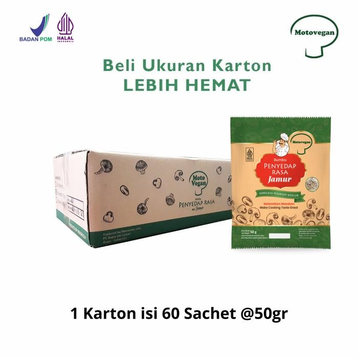 

Penyedap Rasa Non MSG Kemasan 50 Gram Motovegan 1 Karton