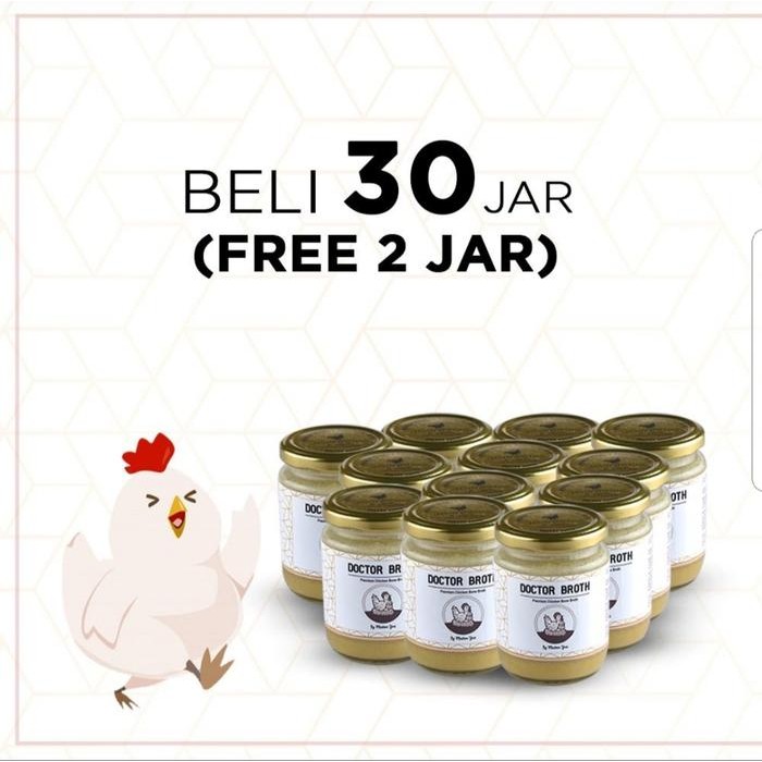

Package Varian Chicken Bone Broth by Doctor Broth 30 JAR free 2 JAR-Kaldu Tulang