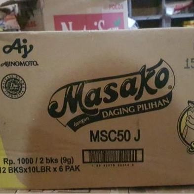 

Masako rasa sapi ayam isi 10 pak x 6 lembar x 12 bks (1 dus)