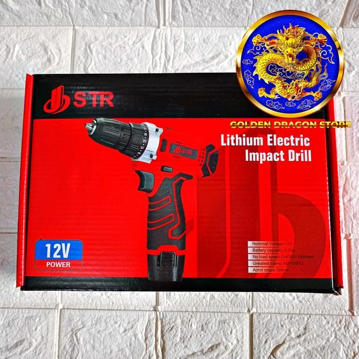 Mesin Bor Listrik 12V Kecepatan Ganda Impact