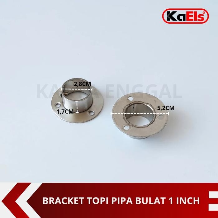 Braket Pipa Stainless 1"/Braket Topi Huben /Gantungan Pipa