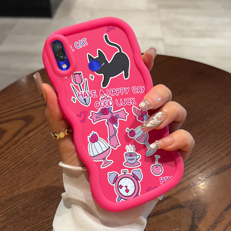 Casing Untuk Xiaomi Redmi Note 7 Note 7s Note 7 Pro Case Casing pola Kucing yang bagus Kesing HP Ces