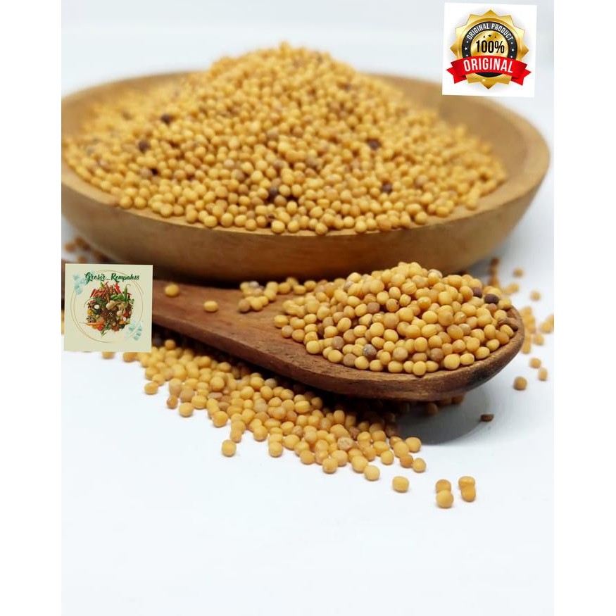 

Biji Sawi Kuning / Yellow Mustard Seed 1Kg Best Quality Asli 100% Original