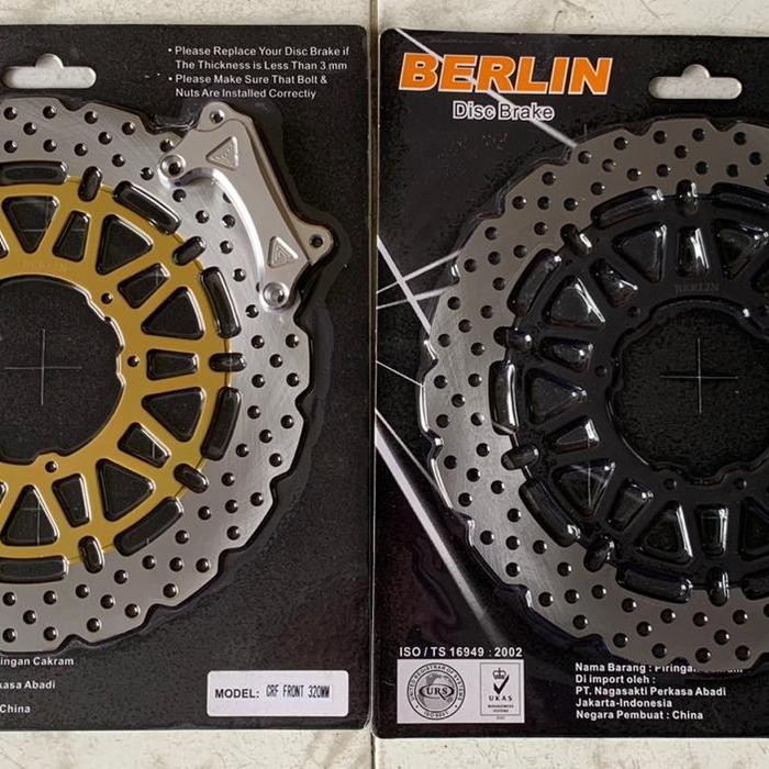 Disc Cakram Depan Merek Berlin Kawasaki Klx 150 Plus Breket Uk 320Mm