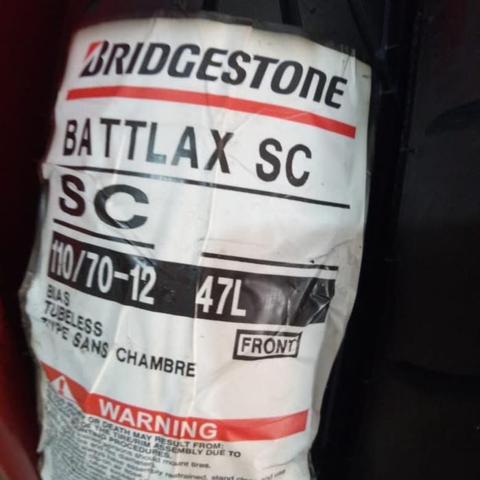 Ban Luar Bridgestone Battlax Sc Ukuran 110/70-12 Battlax Tubeless