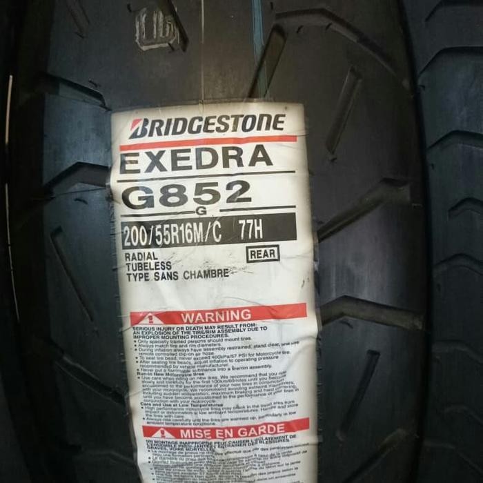 Ban Luar Battlax Exedra G852 Ukuran 200/55 -16 Tubeless Battlax