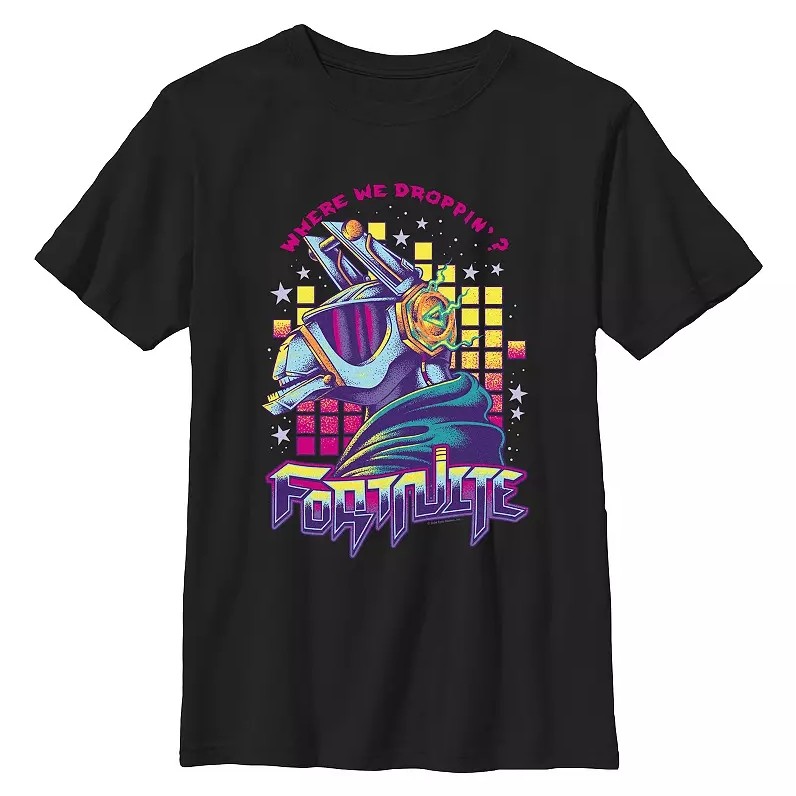 Kaos Grafis Fortnite Where We Droppin' Katun CrewNeck Unisex Pria Wanita