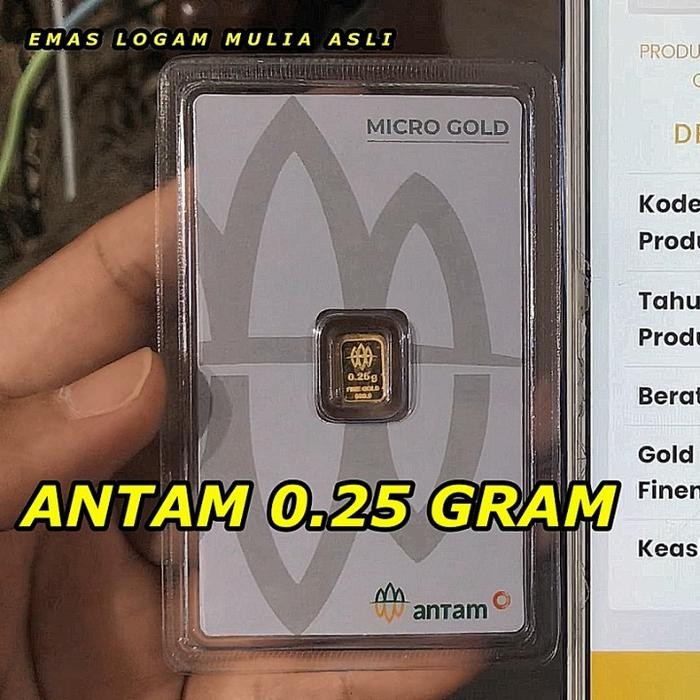 Best seller 0.25 GRAM MICRO GOLD 0,25 G MINI MINIGOLD ANTAM HARTADINATA EMAS ASLI Terlaris