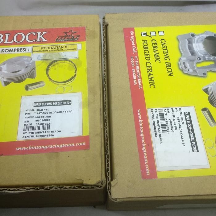 block bore up brt klx ceramic 63 66 mm + piston