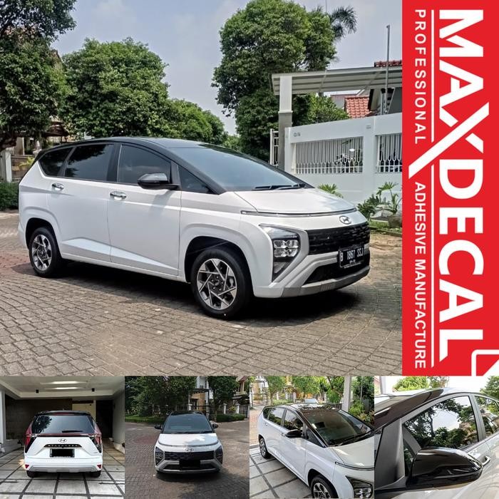 Wrapping Sticker Mobil Twotone Setengah Body Black Piano Glossy