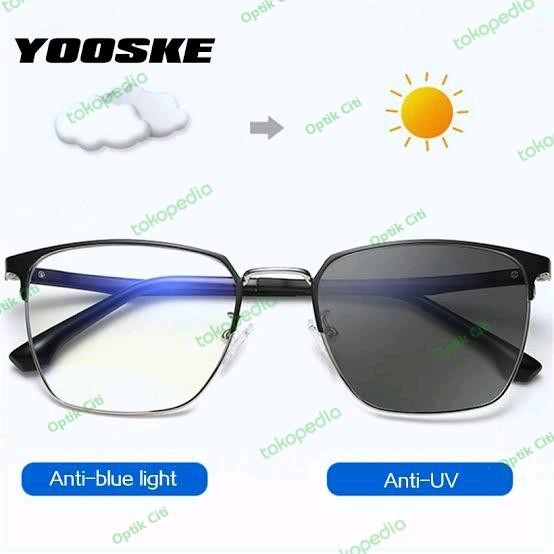 Laris Lensa Kacamata Blueray Photochromic 1.56 Lensa Dengan Dua Perlindungan