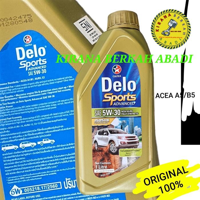 CALTEX DELO SPORT 5w30 DIESEL OIL KEMASAN 1 LITER