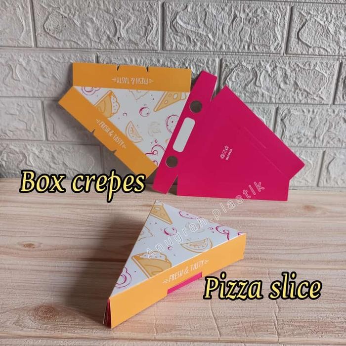 Dus Pizza Slice Uk 13,5 X 18 X 3,5 Cm / Kotak Pizza Slice Per Pack