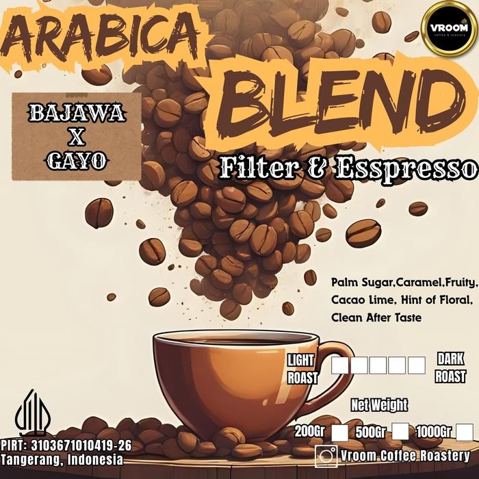 

Coffee Arabika Blend Filter And Espresso Roasted Bean Kopi Biji Matang Bubuk 1Kg