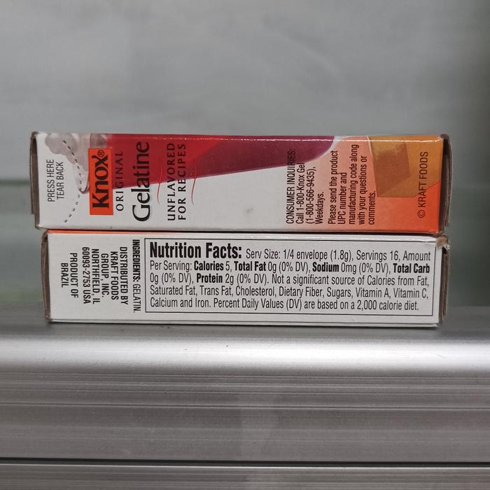 

Knox Original Gelatine Unflavoured 4 Envelopes Import Usa Terjamin