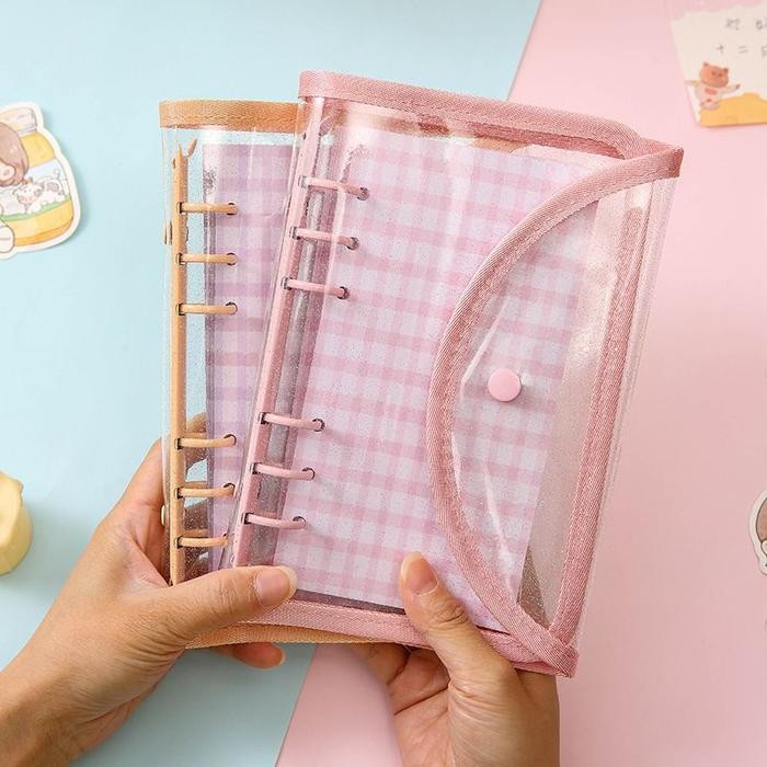 

A6 Binder Deluxe Envelope Cover Glitter 6 Ring Warna Paper Kode 378