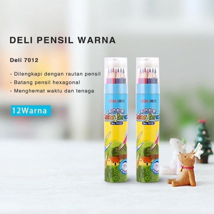 

Deli Pensil Warna Youku Warna Cerah Bahan Kuat, Bentuk Pensil Heksagonal 12/24/36 Warna 701X