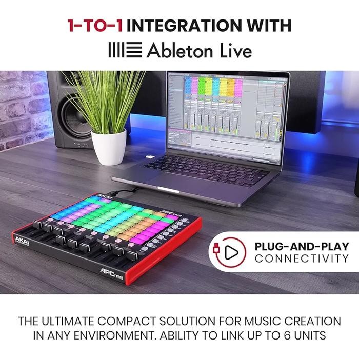 Bisa Gosend Akai Apc Mini Mk2 Usb / Midi Controller Akai Apc Mini Mk2
