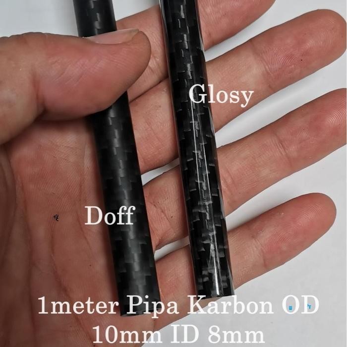 Leapfrog - 1Meter Pipa Karbon 3K Carbon Tube Od 10 Diameter 10Mm Id 8Mm Glosy