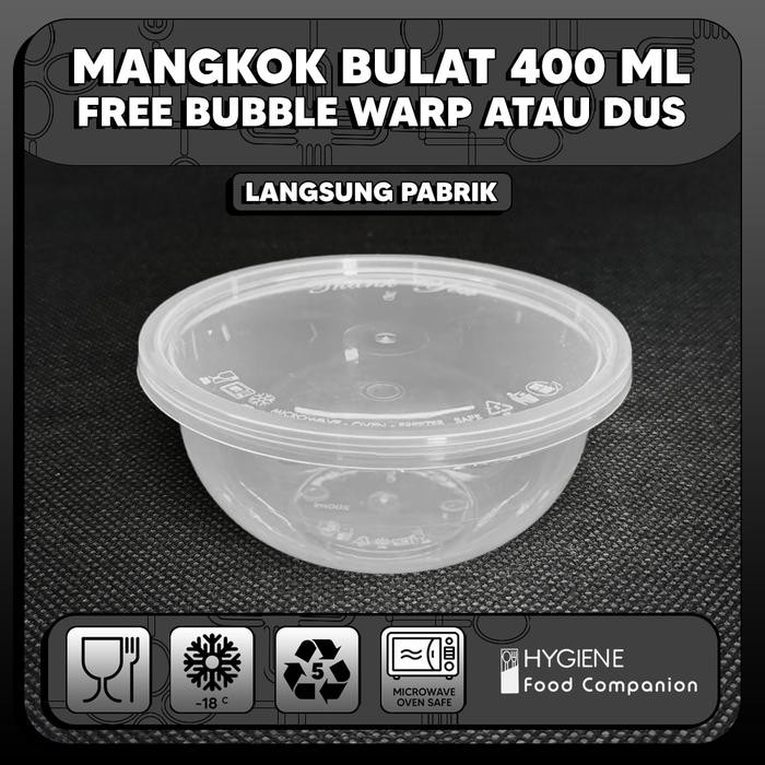 JT Cup Mangkok Plastik 400ml - Mangkok Nasi - Cup Puding Thinwall GROSIR