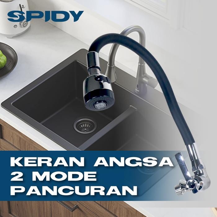 Toto Sanitaary - Kran Leher Angsa Fleksibel Dg 2 Setelan Semburan Cuci Piring