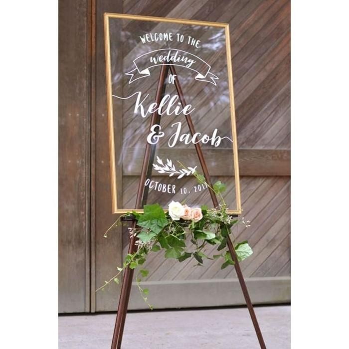 Papan Lamaran / Wedding / Tunangan / Welcome Sign Wedding Akrilik