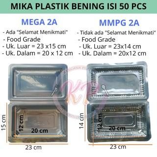 JT Mika Mega 2A l Mika Plastik Kemasan Kue Makanan Isi 50 Pcs l Mika Bolu Nasi