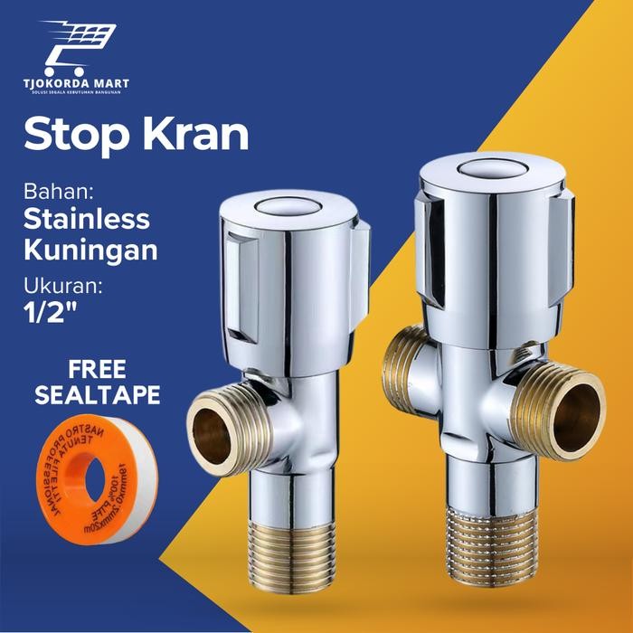 Onda Kenma'Ster - Stop Kran Cabang Kran T Shower Closet Jet Closet Bahan Kuning