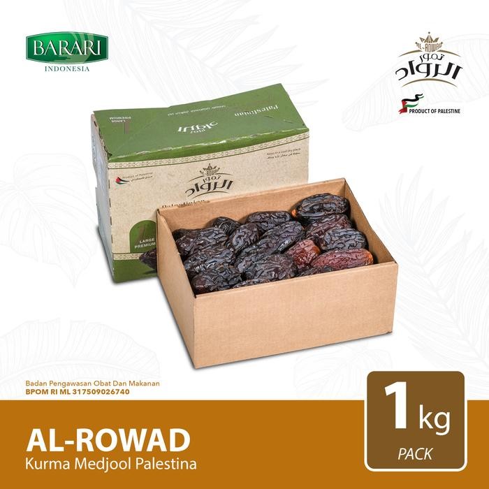 

ASLI AL-RWAD Kurma Medjool Palestina 1Kg Premium Dates High Quality Tekstur Lembut dan Legit READY