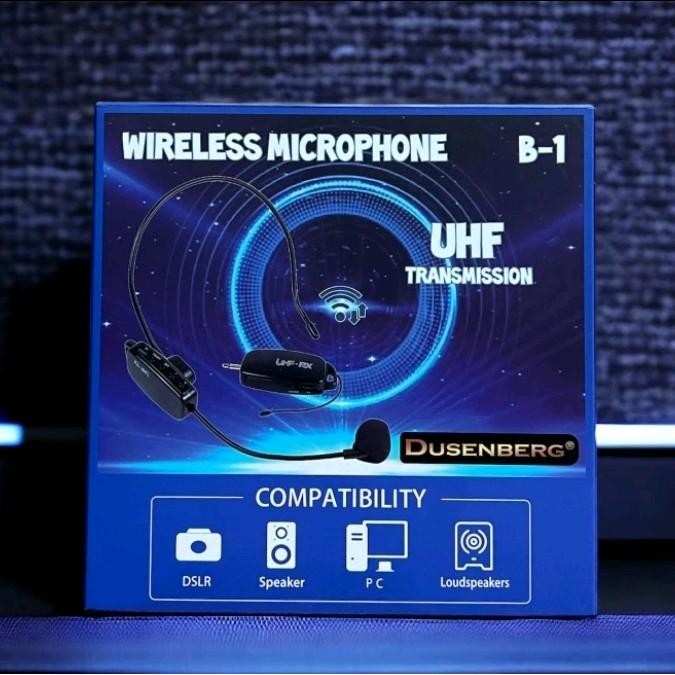 Mikrofon Mic Clip On Wireless 2.4G Presentasi Imam Masjid Dusenberg