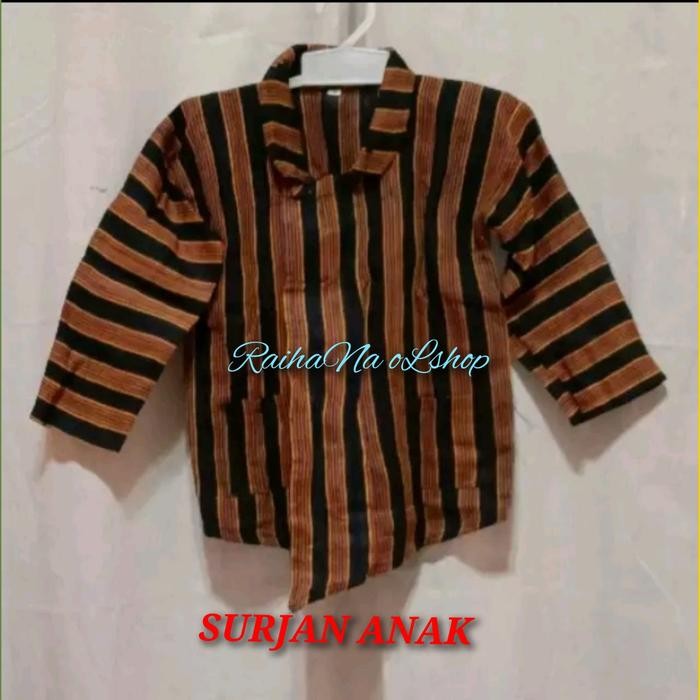 Terbaru BAJU SURJAN LURIK ANAK PRIA BAJU KEBAYA LURIK ANAK PEREMPUAN PAKAIAN NASIONAL ANAK LAKI /