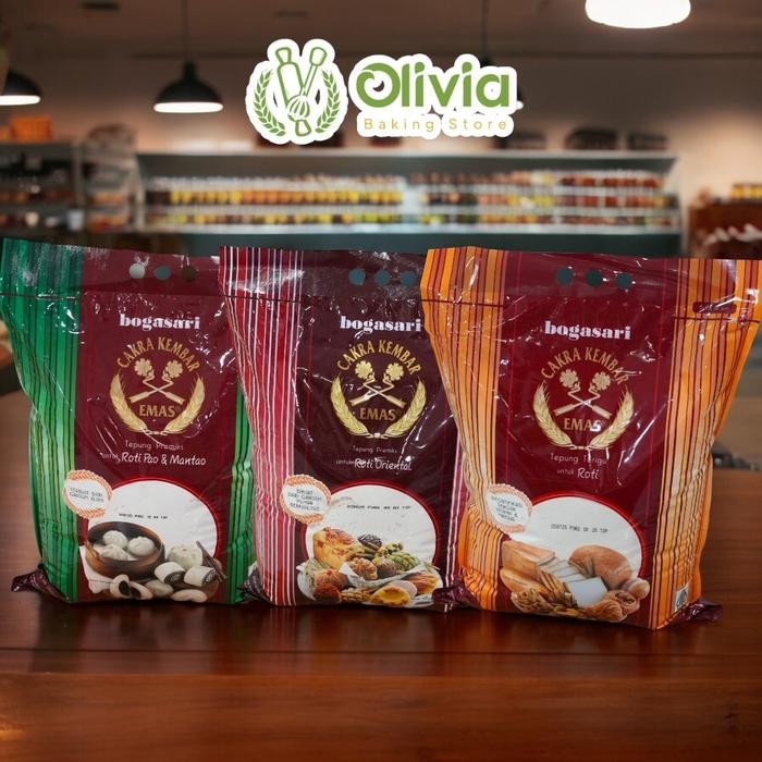 

Terbaru Tepung Terigu Cakra Kembar Emas Bogasari Premium Oriental 5kg Ready