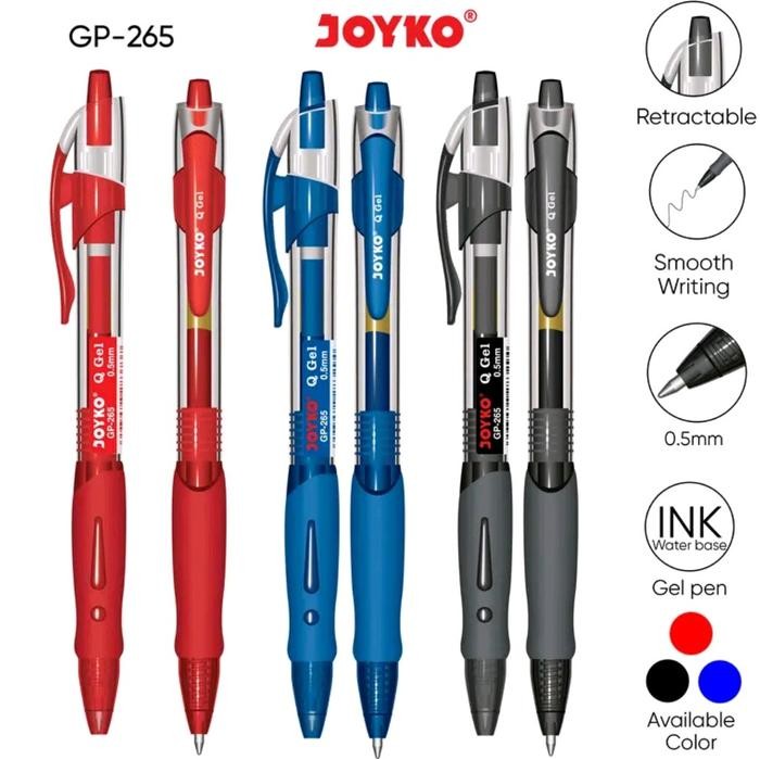 

ID JOYKO GP-265 Q-GEL 0.5 PULPEN PENA (12 PCS) - STATIONERY