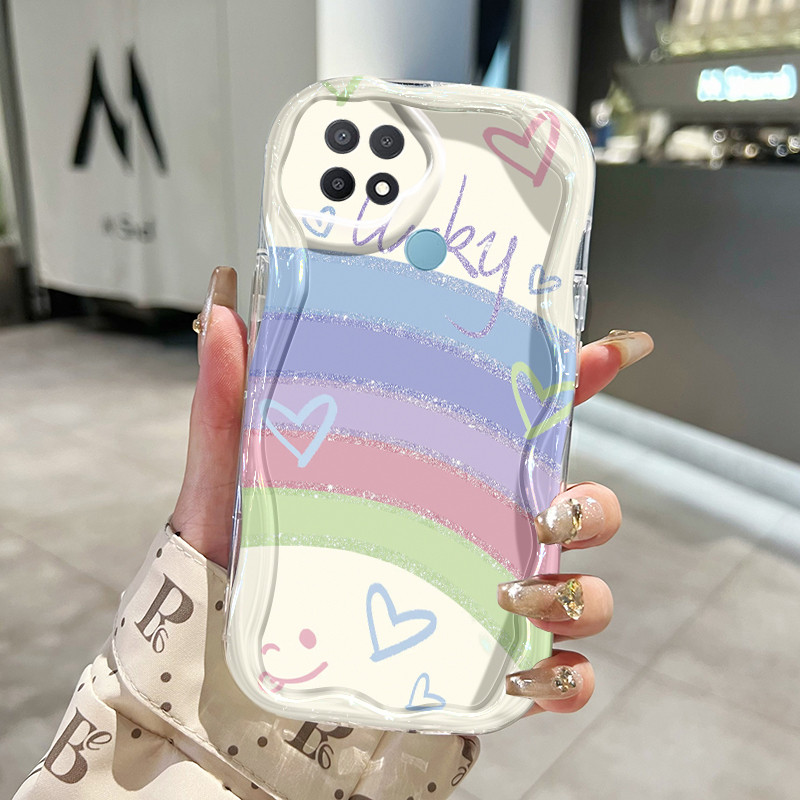 Casing Hp Untuk OPPO A15 A15s A35 Case Casing Graffiti Pelangi pole Kasing HP Kesing Silikon Softcas