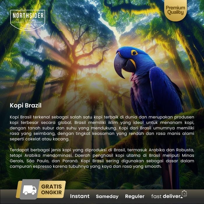 

NORTHSIDER KOPI ARABIKA BRAZIL SANTOS NATURAL COFFEE