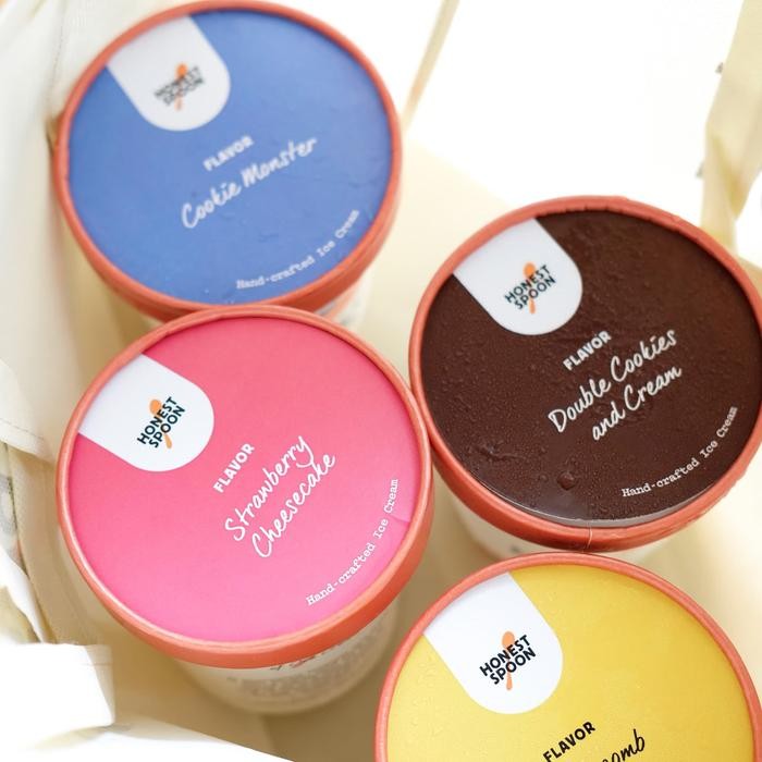 

HONEST SPOON HANDCRAFTED ICE CREAM TAKEAWAY TUB 450ML - PREMIUM