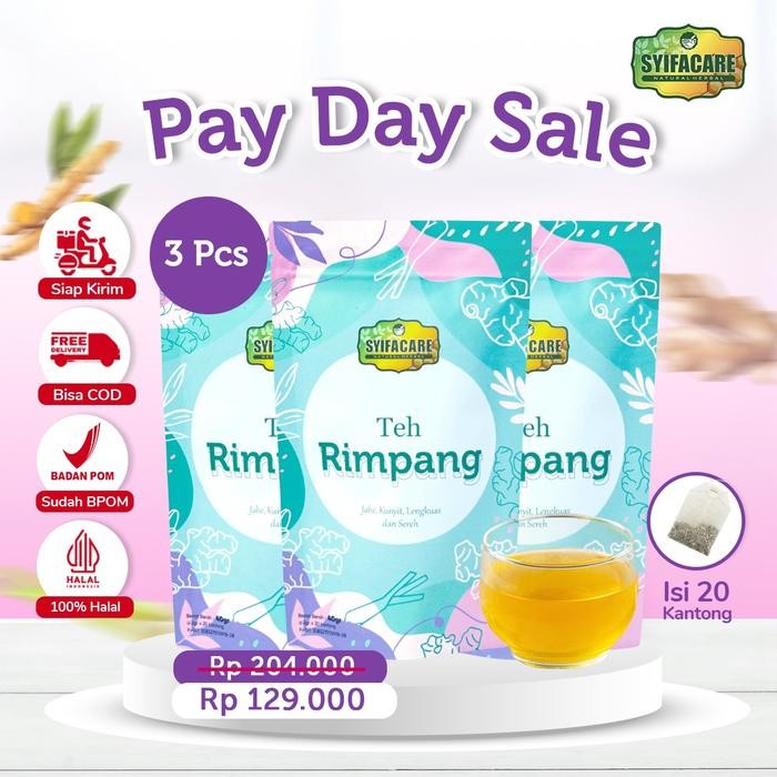 

[BPOM] PAKET 3 PCS TEH RIMPANG SYIFACARE - MINUMAN HERBAL REMPAH JAHE KUNYIT LENGKUAS SEREH - HALAL