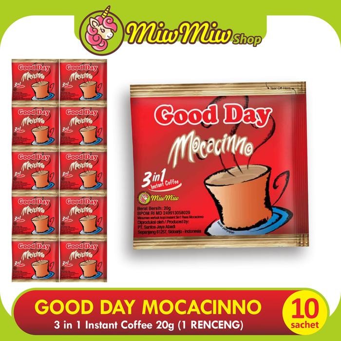 

GOOD DAY MOCACINNO - MOKACINO (GOODDAY MERAH) 3 IN 1 COFFEE INSTANT